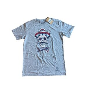 Mitchell & Ness FC Dallas MLS Sugar Skull T-Shirt Gray Mens Large NEW